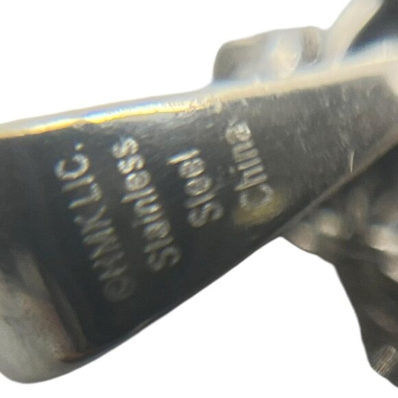 Stainless Steel Rhinestone Cross Pendant Chain Necklace Silver Pink Bling Girlie - Picture 2 of 3